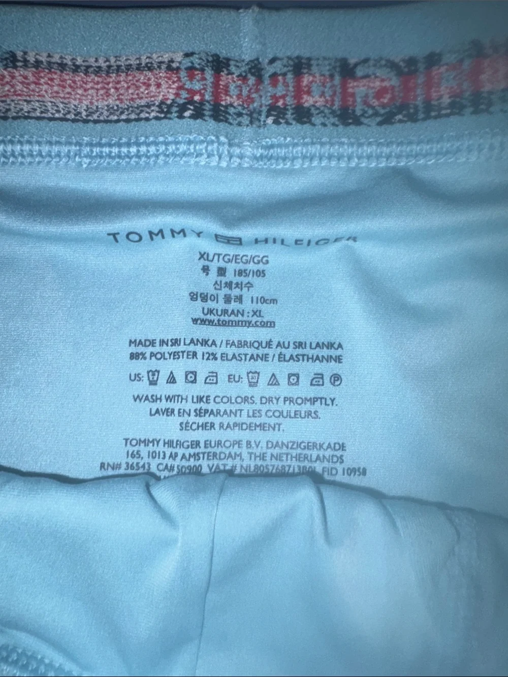 Tommy Hilfiger Light Blue Men’s Boxer Briefs with Branded Waistband